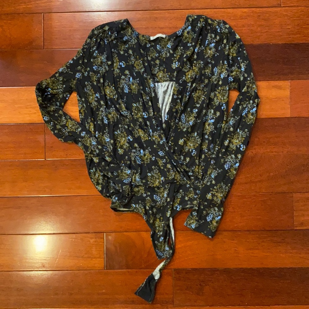 Intimately Free People long Sleeve bodysuit floral print